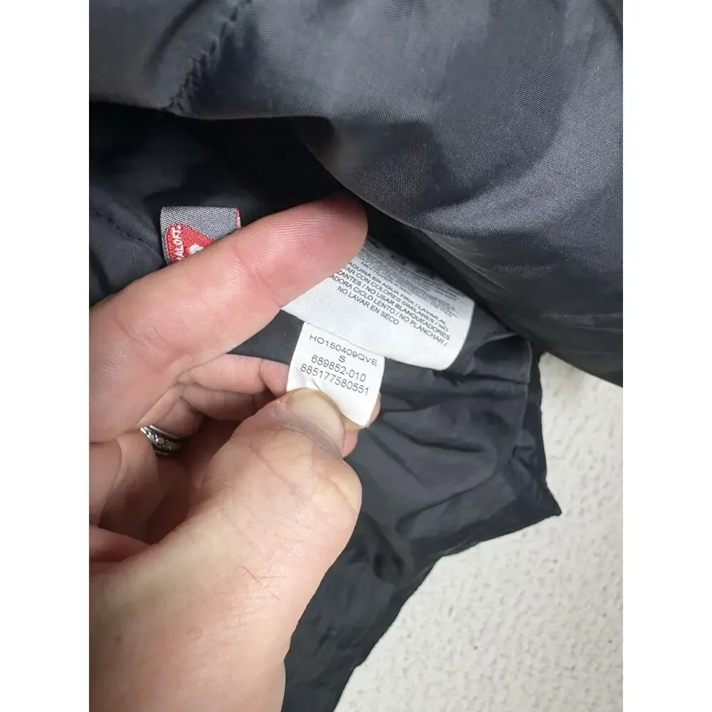 Nike Air Jordan Parka Jacket Mens Small Black Fly Hooded Primaloft Insulated Zip